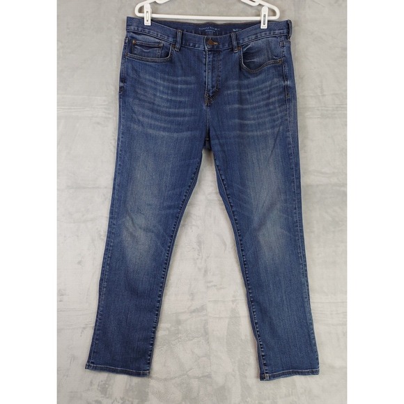 Banana Republic Other - Banana Republic Traveler Slim Fit Jeans Mens 37x31 Blue Flex Stretch Medium Wash
